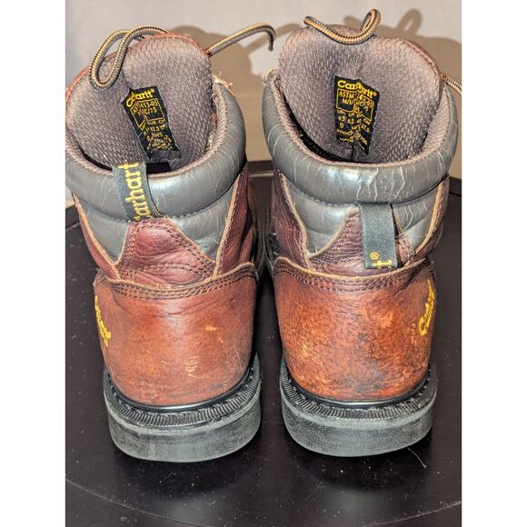 Carhartt Boots Mens 9.5 3706 Oblique Work Steel Toe Construction Brown Leather main image 4
